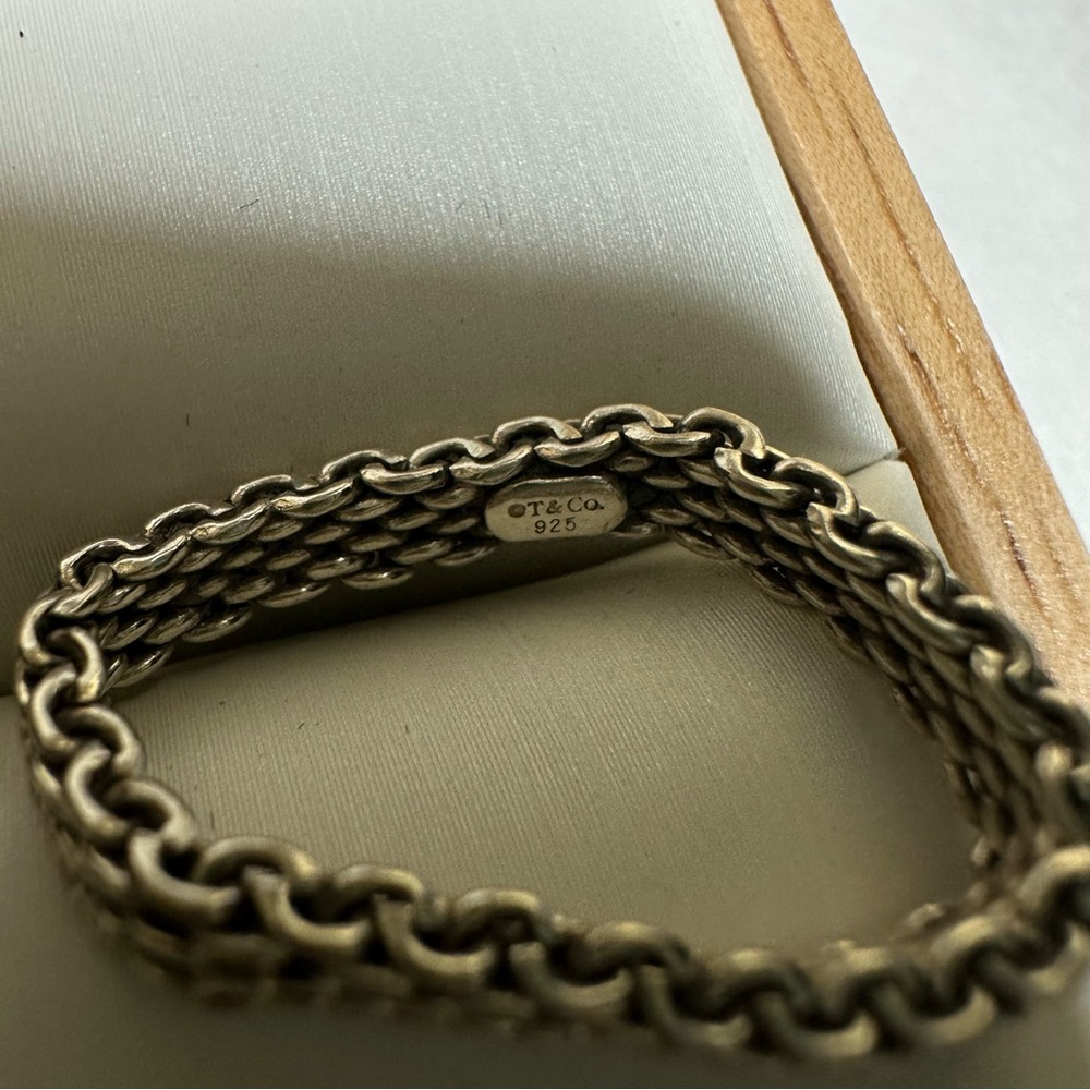 Tiffany & Co. Silver Chain Ring - Picture 2 of 4